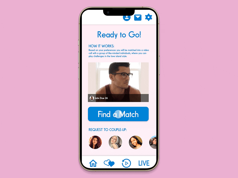 Couple-Up Feature - Love Island App app branding design ui ux