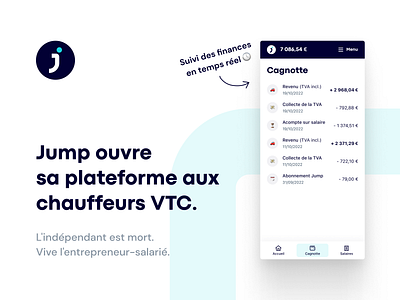 Jump — Drivers app (2/4) account finance money product design transactions ui