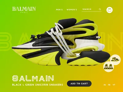 Balmain Paris awesome branding design minimal ui ux