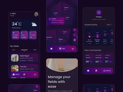 Farmer App UI agro agroculture agrofarm agtech design farm farmer fresh fruite plant plant app smart farmer ui ux vegetable