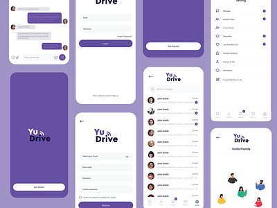 Yu Drive App Design clean ui freelancer ui ui design ui ux ux ux design