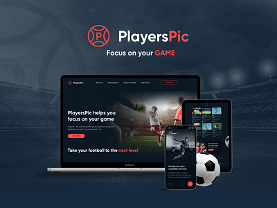 PlayersPic college football design football platform sports design ui uiux user interface ux watch web website