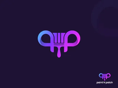 Paint n patch logo design best logo branding creative logo design dribbble lgoo logo logo design minimal minimalist logo modern logo paint logo pp logo pp modern logo simple vector