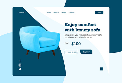 Furniture x (eCommerce) daily ui dashboard design design ecommerce web design