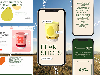 Dehydrated fruits and meats website 3d branding digitaldesign interfaсe klad ui uidesign uiux webdesign