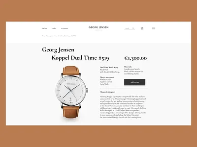 George Jensen watches concept #2 branding design george jensen graphic design illustration photoshop typography ui watches