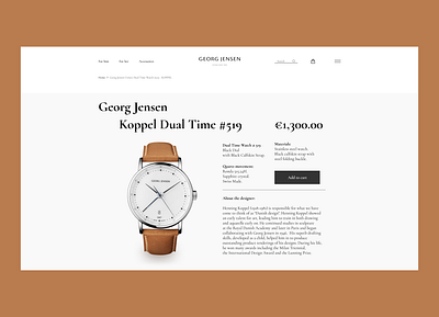 George Jensen watches concept #2 branding design george jensen graphic design illustration photoshop typography ui watches