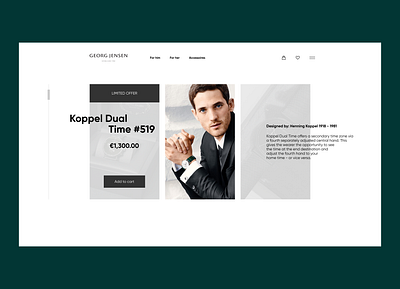 George Jensen watches concept #3 branding design george jensen graphic design illustration photoshop typography ui watches