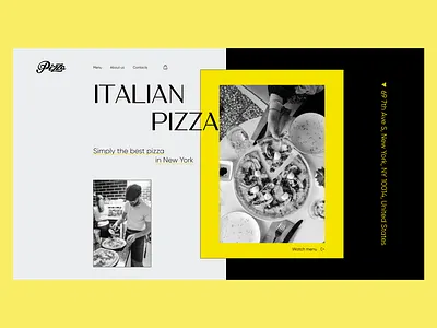 Pizzeria concept #1 branding design graphic design illustration italy photoshop pizza typography ui