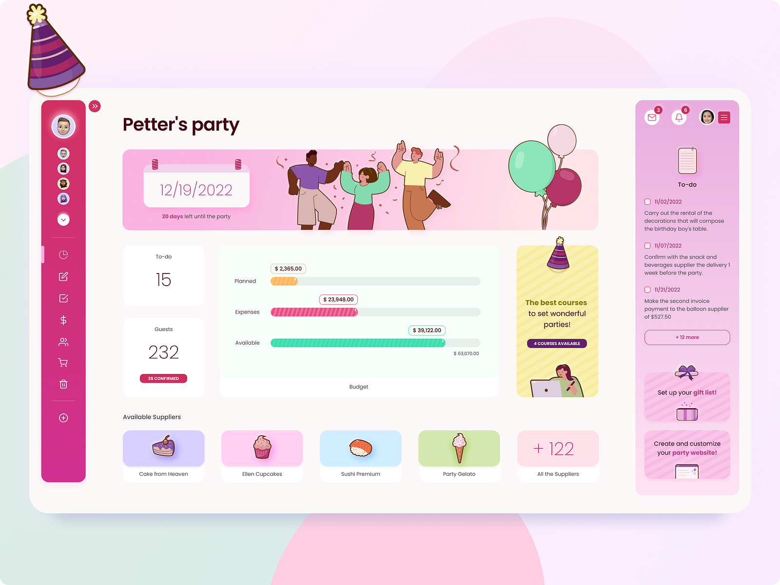 Event Management Dashboard By Rafael Maciel On Dribbble