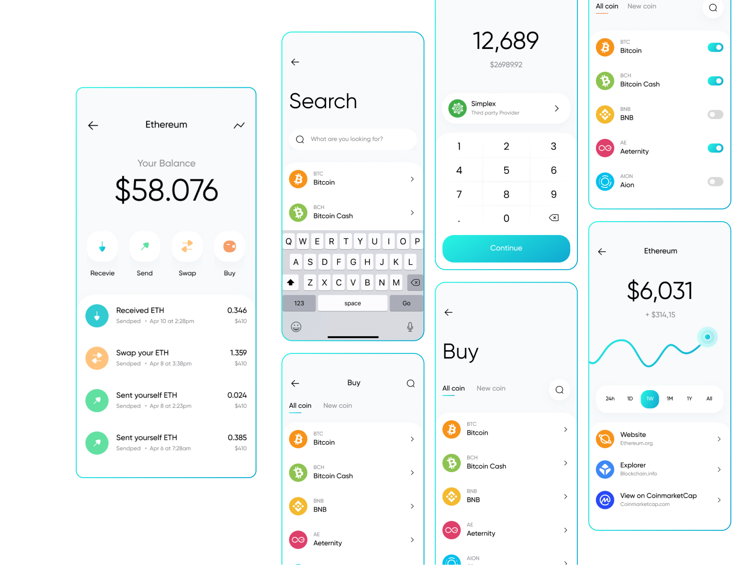 Crypto Wallet UI UX Design by Md Arafat Ul Alam on Dribbble