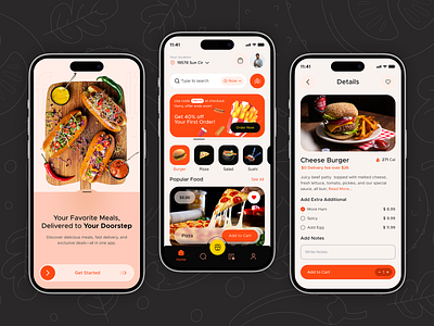 Food Delivery Application Mobile UI Design booking website cafe logo cafe website creative mobile app delivery dashboard delivery logo food animation food app food delivery website food website mobile app design mobile app ui mobile app website mobile dashboard mobile login mobile ux restaurant app restaurant dashboard restaurant landing page restaurant website