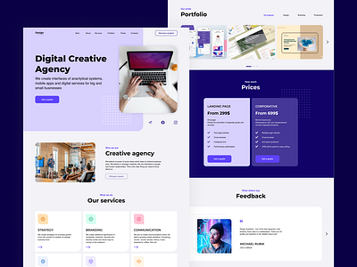 Creative Agency landing page agency branding design landing landing page trend trendy ui uiux web design webdesign