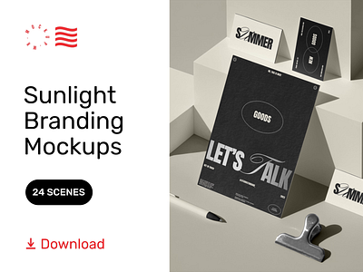 Sunlight Branding Mockups branding bundle design download identity logo mockup psd stationery sunlight template typography