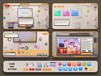 Stanlab App - 3D Virtual Laboratory on PC 3d design design game art game interface icon design laboratory science science lab ui ui design visual design