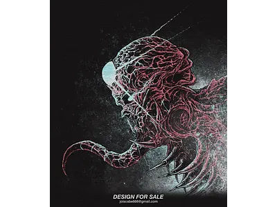 Vecna branding cover artwork dark art death metal illustration t shirt design