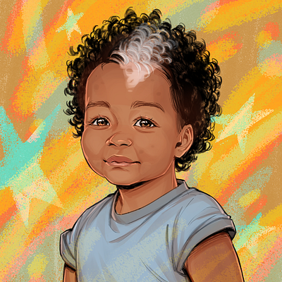 Adorable kid illustration art artwork digital art hand drawn illustration kids portrait procreate