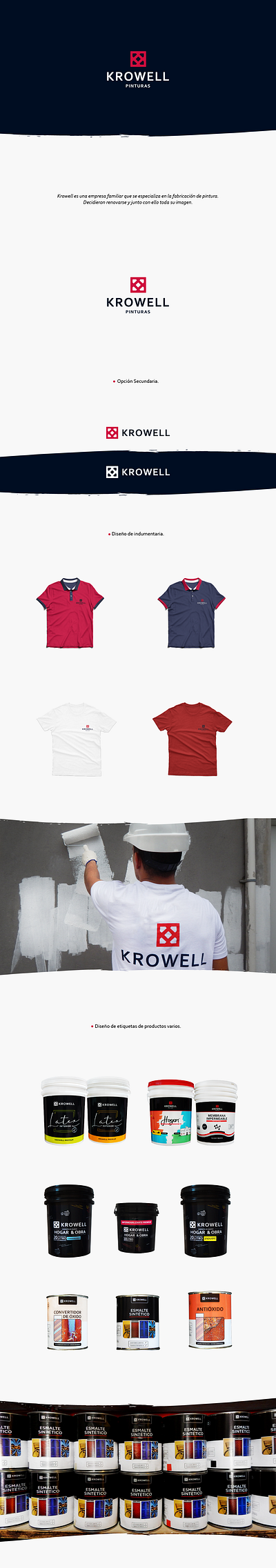 Krowell Pinturas - Branding behance brand branding design enterprise graphic design inspiration logo paint