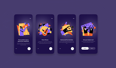 Mobile Onboarding design illustration minimal ui