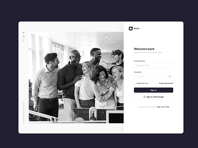 Wellin Login Screen Design #2 design login screen ui ux uiux webdesign website