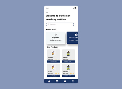 Mobile app design homepage veterinary medicine homepage medicine mobile app ui veterinary