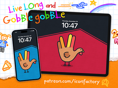 Live Long and Gobble Gobble Wallpaper autumn brown cute fabric holiday illustration ios iphone kids lock screen scifi star trek television texture thanksgiving wallpaper