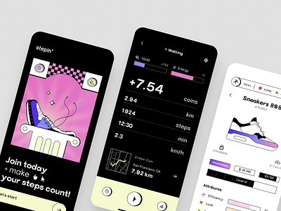 Move2Earn mobile app (UI concept) ui