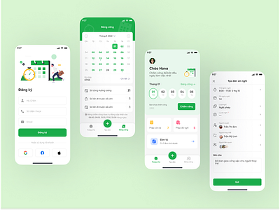 Time attendance app app design popy kaka ui ui design uiux