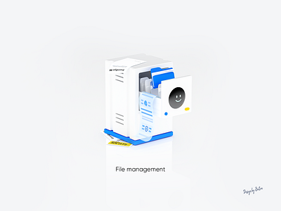 File management 3D icon design 2.5d branding c4d icon ui web