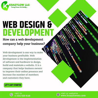 Web Design & Development branding business dataentry design illustration krazylowseo leadgeneration logo webdesign webdevelopment