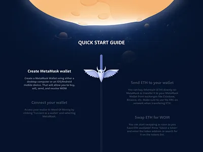 NTF GAME - Website design game game design idea illustration interface layout moon nft owl progress space timeline typography ui ux vector wbdesign web website