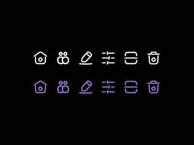 Icon WIP delete design edit filter home iconography icons scan settings ui users
