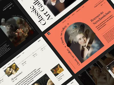 Art Gallery website (UI concept) graphic design ui