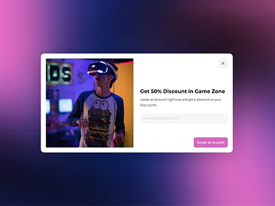 Discount pop-up account create dailyui design dialog discount inspiration modal popup sale subscription ui ux