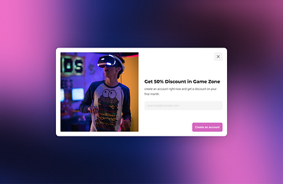 Discount pop-up account create dailyui design dialog discount inspiration modal popup sale subscription ui ux