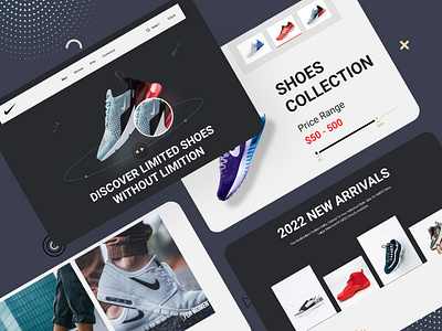 Nike - Sneaker Store Website adidas clean ecommerce fashion homepage nike air nike running nike shoes shoe shoe store shopify sneaker sneaker store sport typography ui ux web design website website design