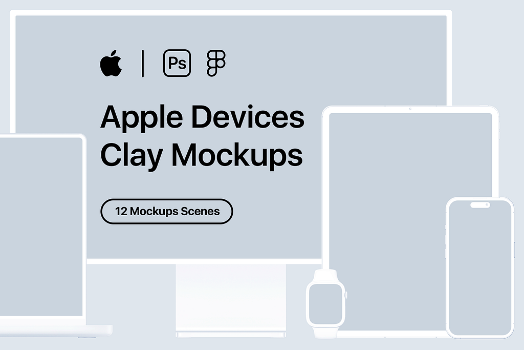 12 Apple Devices Clay Mockups - 2023 by Asylab on Dribbble