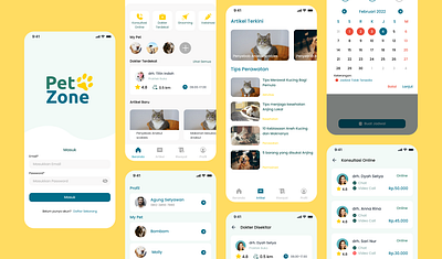 Pet Zone app design pet ui ux veterinary