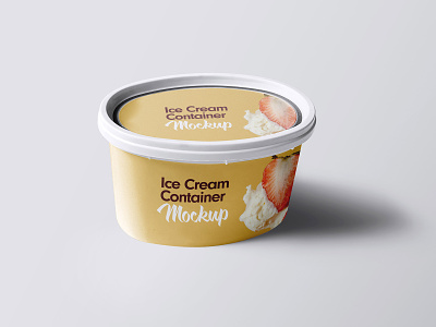 Ice Cream Container Mockups psd template
