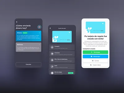 Retorna GiftCards app card giftcards money phone remittances ui