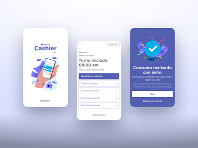 Retorna Cashier app app card cashier phone ui