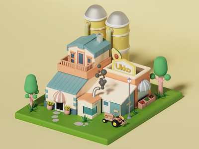 Agro 3d 3dart 3dartist 3dillustration adobephotoshop agro art blender3d dribbble farm graphic design house illustration isometric platform vegitables