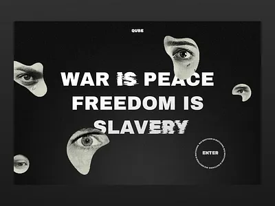 1984 Inspired Main Screen 1984 dark orwell revolution ui userinterface ux webdesign website