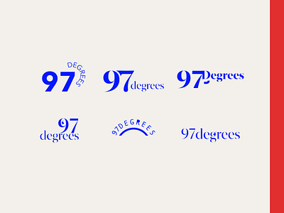 Logos Branding "97 degrees" 97 branding clean design logo nembers serif ui