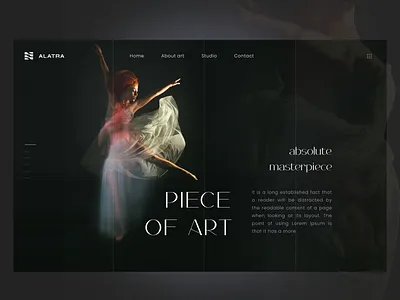 Piece of Art. Ballet studio ballet beauty black ui branding design girl graphic design minimal minimal design photo ui ui design
