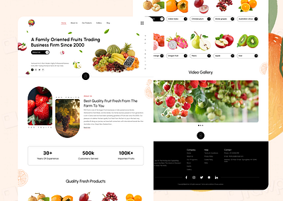 fruits ecommerce website landing page 3d animation branding ecommerce fruits website graphic design index page landing page logo motion graphics ui ux