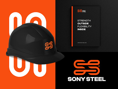 Sony Steel Logo book note branding clean design construction design designers graphic design industrial logo logo design logo design branding logo designers ss logo steel ui