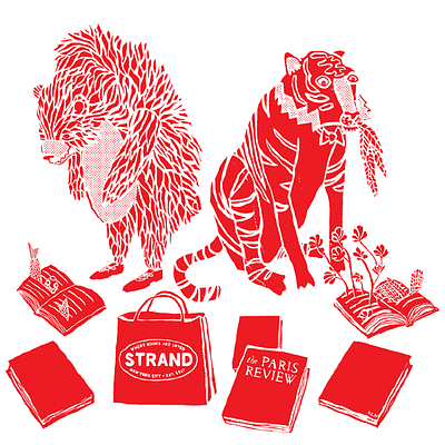 The Stand and Paris Review design graphic design illus illustration red typography