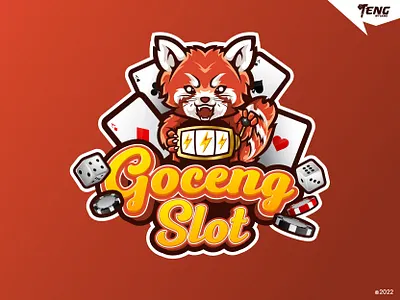 Gocengslot mascot logo red panda branding casino character design esport logo mascot sport vape