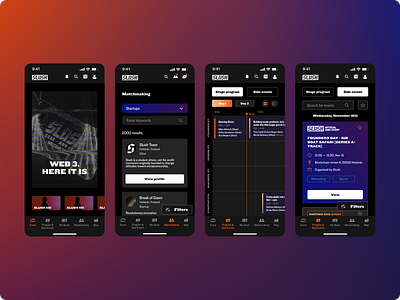 Slush Event App Design app design ui ux
